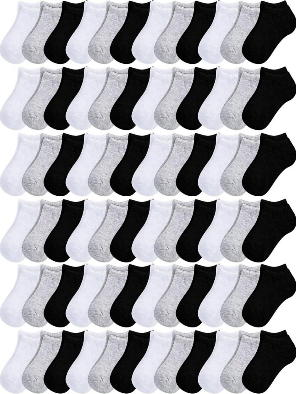 200 Pairs Toddler Low Cut Ankle Socks - Breathable Half Cushion for Kids 2-4